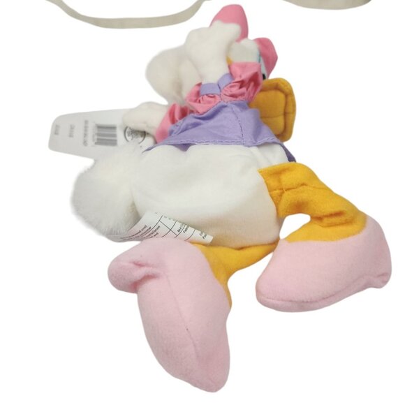 The Disney Store Daisy Duck with Pink Sleeves Bean Bag Plush 9" NWT - Picture 5 of 6